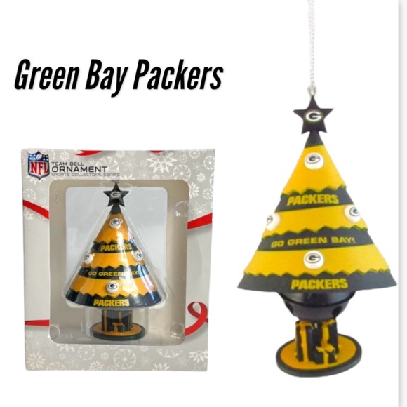 New Green Bay Packers NFL Team Bell Ornament - Picture 1 of 12
